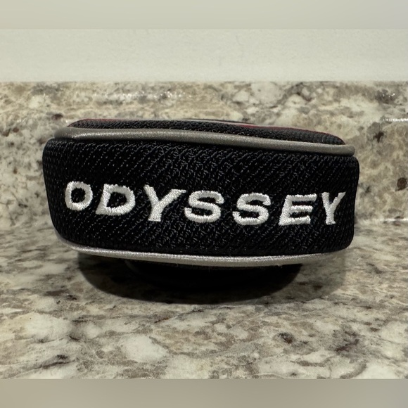 Odyssey White Hot RX Mallet Putter Head Cover Black/Red - Picture 3 of 7